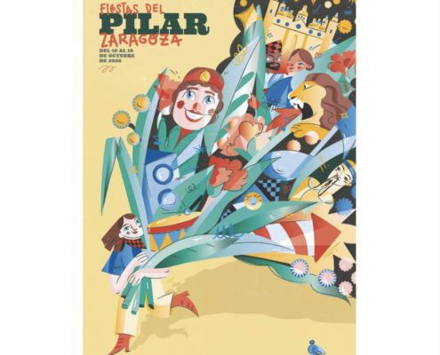 cartel fiestas del pilar 2026 exalumna hacer creativo Jesana